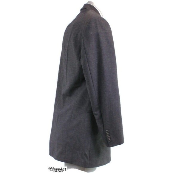 Hugo Boss Size Charcoal Men Wool Blend Suit Jacket Blazer Sport Coat 42L - Picture 4 of 9